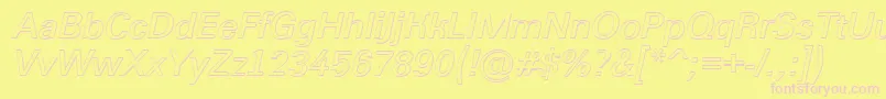 AGroticshBoldItalic Font – Pink Fonts on Yellow Background