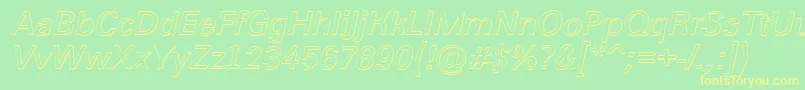 AGroticshBoldItalic Font – Yellow Fonts on Green Background