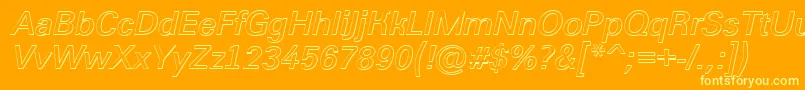 AGroticshBoldItalic Font – Yellow Fonts on Orange Background