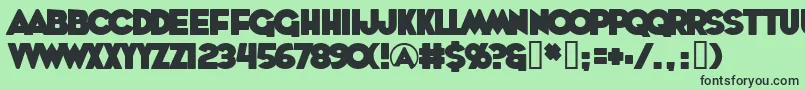 Шрифт Whoopass – чёрные шрифты на зелёном фоне