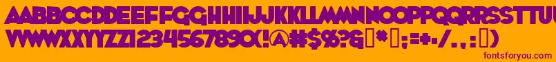 Whoopass Font – Purple Fonts on Orange Background