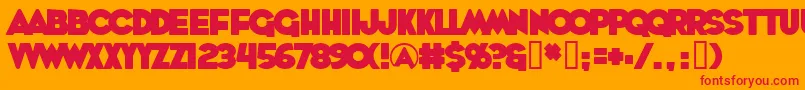 Whoopass Font – Red Fonts on Orange Background