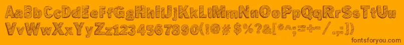 More about NotTunedTv Font NotTunedTv Font – Brown Fonts on Orange Background