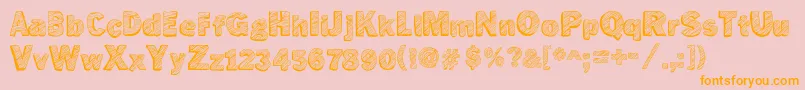 NotTunedTv Font – Orange Fonts on Pink Background