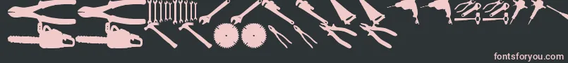 フォントToolzTfb – 黒い背景にピンクのフォント