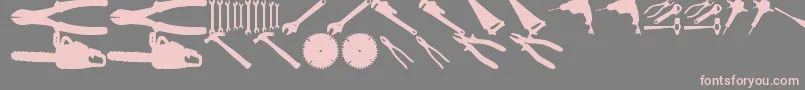 Czcionka ToolzTfb – różowe czcionki na szarym tle