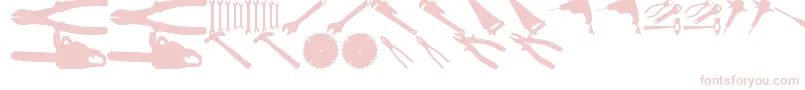 Czcionka ToolzTfb – różowe czcionki na białym tle
