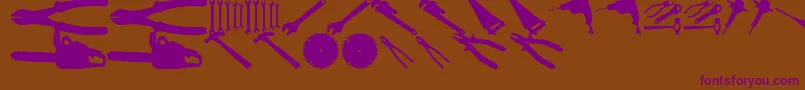 Шрифт ToolzTfb – фиолетовые шрифты на коричневом фоне