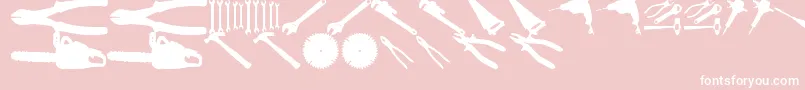 Fonte ToolzTfb – fontes brancas em um fundo rosa