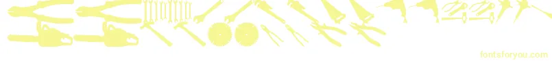 Czcionka ToolzTfb – żółte czcionki na białym tle