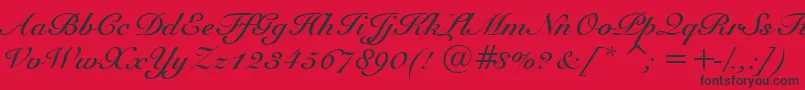 SnellBoldBt Font – Black Fonts on Red Background