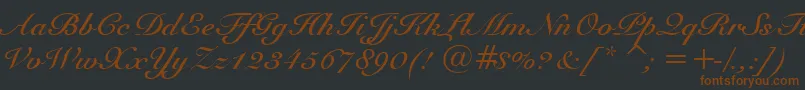 SnellBoldBt Font – Brown Fonts on Black Background