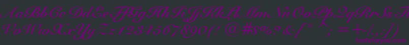 SnellBoldBt Font – Purple Fonts on Black Background