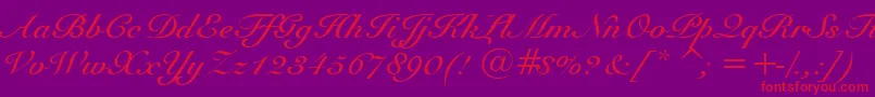 fuente SnellBoldBt – Fuentes Rojas Sobre Fondo Morado