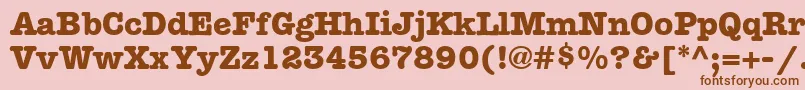 KeyboardAlternateSsiBoldAlternate Font – Brown Fonts on Pink Background