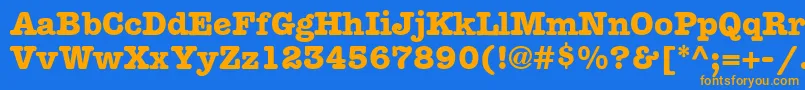 KeyboardAlternateSsiBoldAlternate Font – Orange Fonts on Blue Background