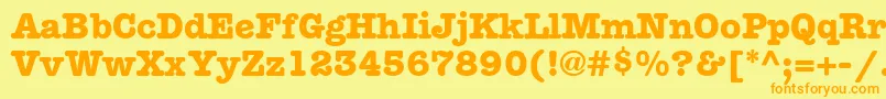 KeyboardAlternateSsiBoldAlternate Font – Orange Fonts on Yellow Background