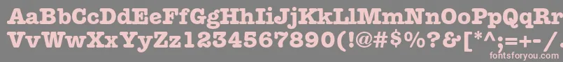 KeyboardAlternateSsiBoldAlternate Font – Pink Fonts on Gray Background