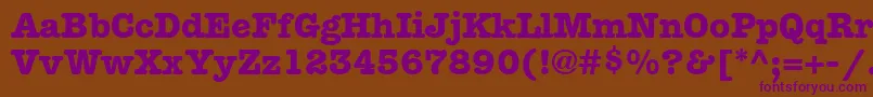 KeyboardAlternateSsiBoldAlternate Font – Purple Fonts on Brown Background