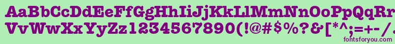 KeyboardAlternateSsiBoldAlternate Font – Purple Fonts on Green Background