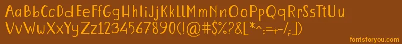 Hilona Font – Orange Fonts on Brown Background
