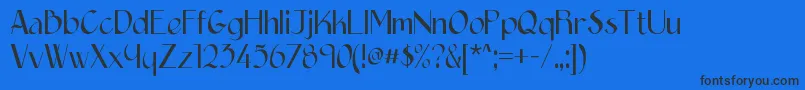Epittazio Font – Black Fonts on Blue Background