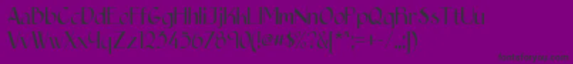 Fonte Epittazio – fontes pretas em um fundo violeta