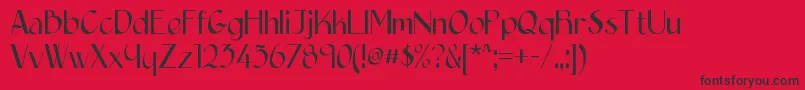 Epittazio Font – Black Fonts on Red Background