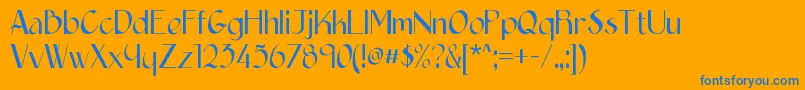 Шрифт Epittazio – синие шрифты на оранжевом фоне