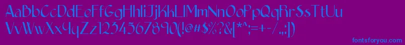 Epittazio-fontti – siniset fontit violetilla taustalla