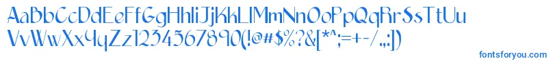 Epittazio-fontti – siniset fontit valkoisella taustalla