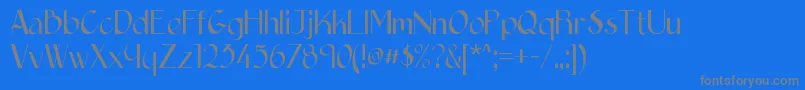 Epittazio-fontti – harmaat kirjasimet sinisellä taustalla