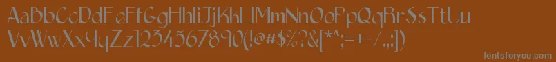 Epittazio-fontti – harmaat kirjasimet ruskealla taustalla