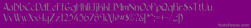 Epittazio-fontti – harmaat kirjasimet violetilla taustalla