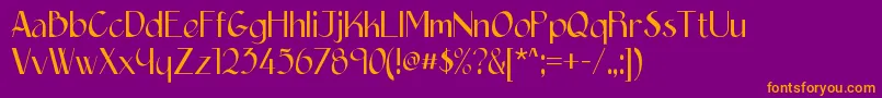 Шрифт Epittazio – оранжевые шрифты на фиолетовом фоне