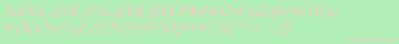 Epittazio-fontti – vaaleanpunaiset fontit vihreällä taustalla