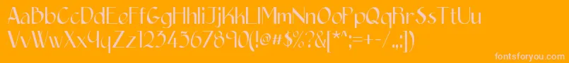 Epittazio-fontti – vaaleanpunaiset fontit oranssilla taustalla