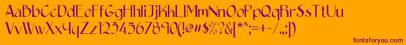 Шрифт Epittazio – фиолетовые шрифты на оранжевом фоне