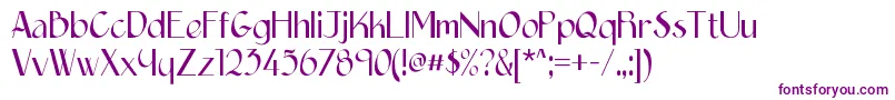 Epittazio-fontti – violetit fontit valkoisella taustalla