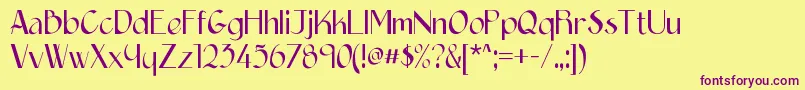 Epittazio-fontti – violetit fontit keltaisella taustalla