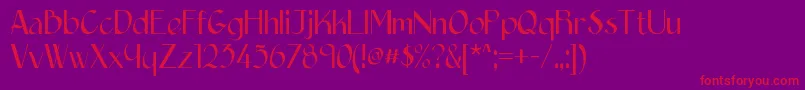 Epittazio-fontti – punaiset fontit violetilla taustalla
