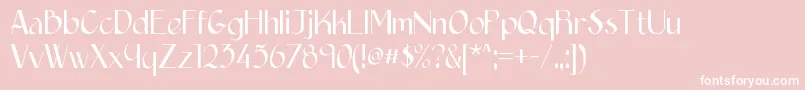 Epittazio-fontti – valkoiset fontit vaaleanpunaisella taustalla