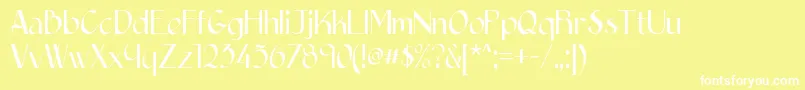 Шрифт Epittazio – белые шрифты на жёлтом фоне