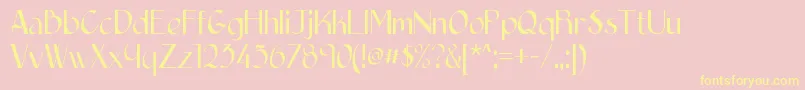 Epittazio Font – Yellow Fonts on Pink Background