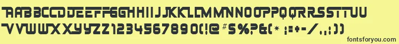 JohnnyFever Font – Black Fonts on Yellow Background