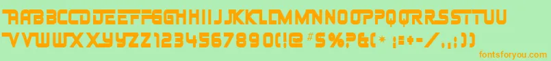 JohnnyFever Font – Orange Fonts on Green Background