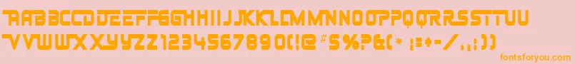 JohnnyFever Font – Orange Fonts on Pink Background