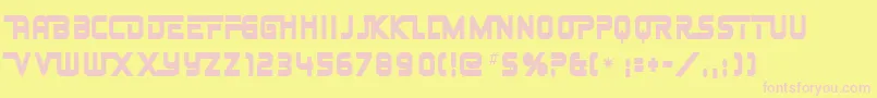 JohnnyFever Font – Pink Fonts on Yellow Background