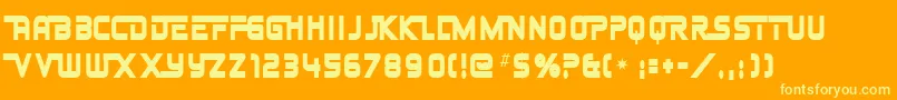 JohnnyFever Font – Yellow Fonts on Orange Background