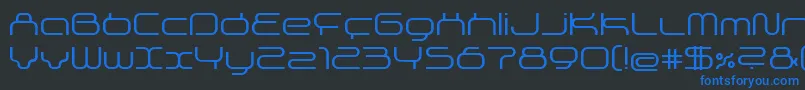 Superg Font – Blue Fonts on Black Background